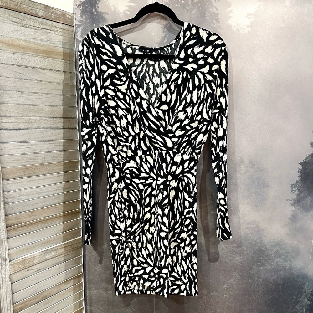 Kiabi France Black and White Patterned Dress